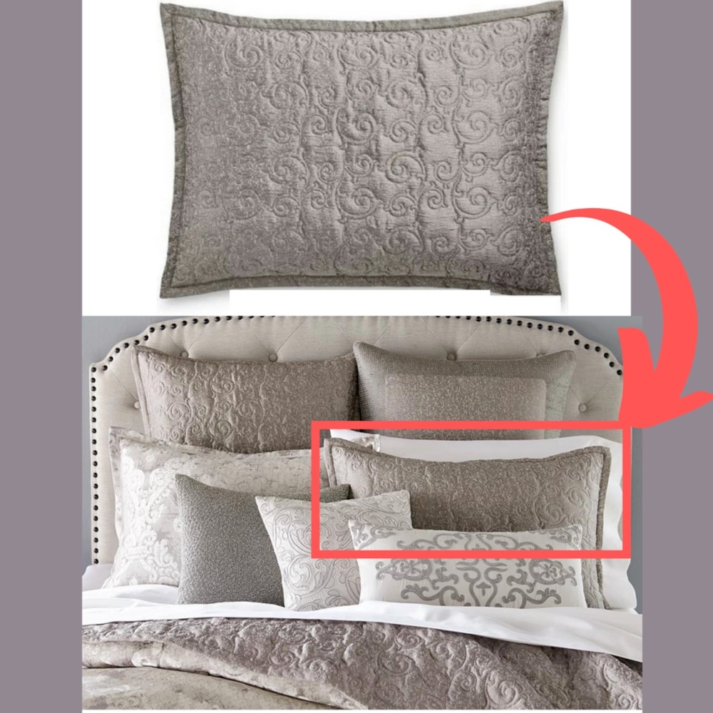 NEW Hotel Collection Classic Embossed Jacquard Quilted (1) Standard Sham‎